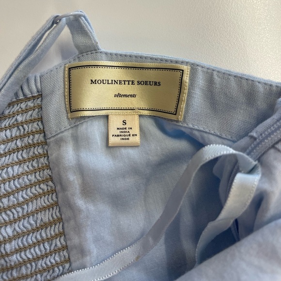 Anthropologie Moulinette Soeurs Womens Peplum Halter Top SMALL Embroidered - Picture 3 of 11